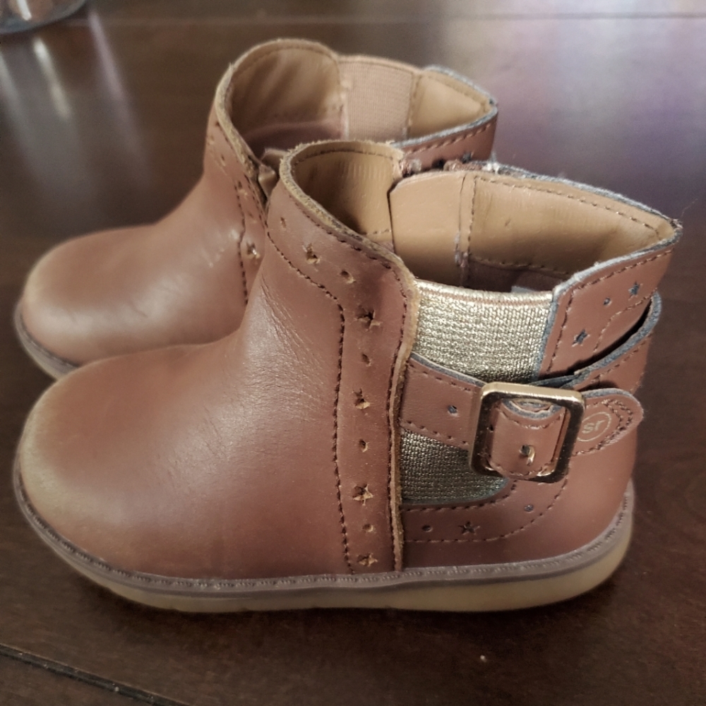 Stride Rite Agnes Leather Toddler Boots 6T